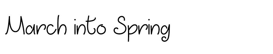 March Into Spring font
